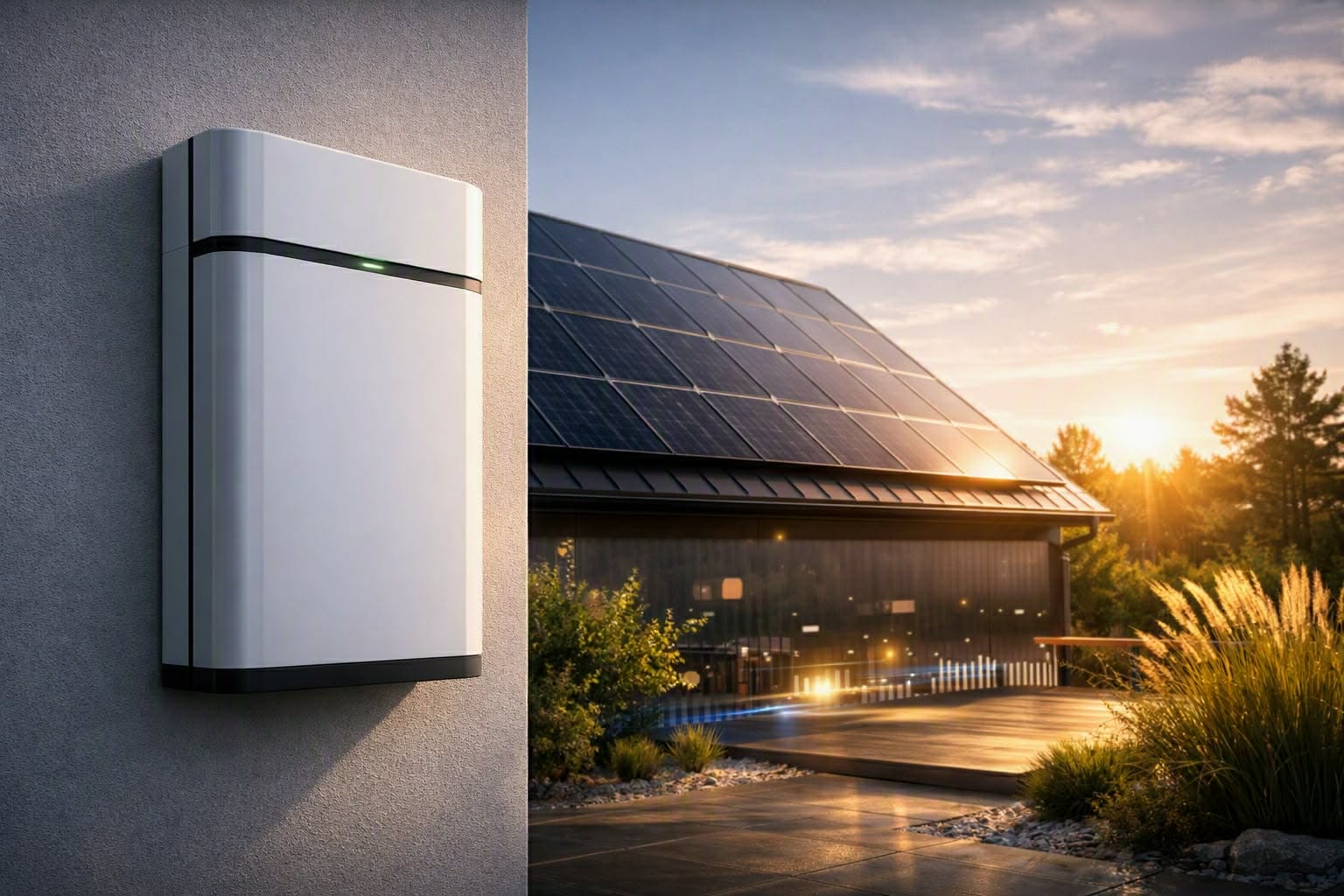Moderne husstandsbatteri og inverter hardware